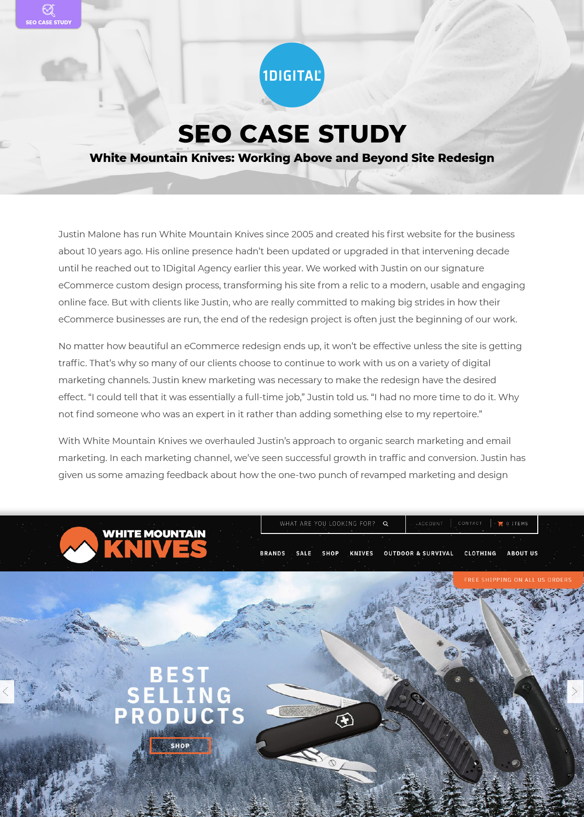 White Mountain Knives: Working Above and Beyond Site Redesign