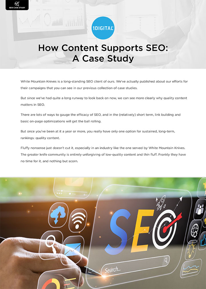 How Content Supports SEO: A Case Study