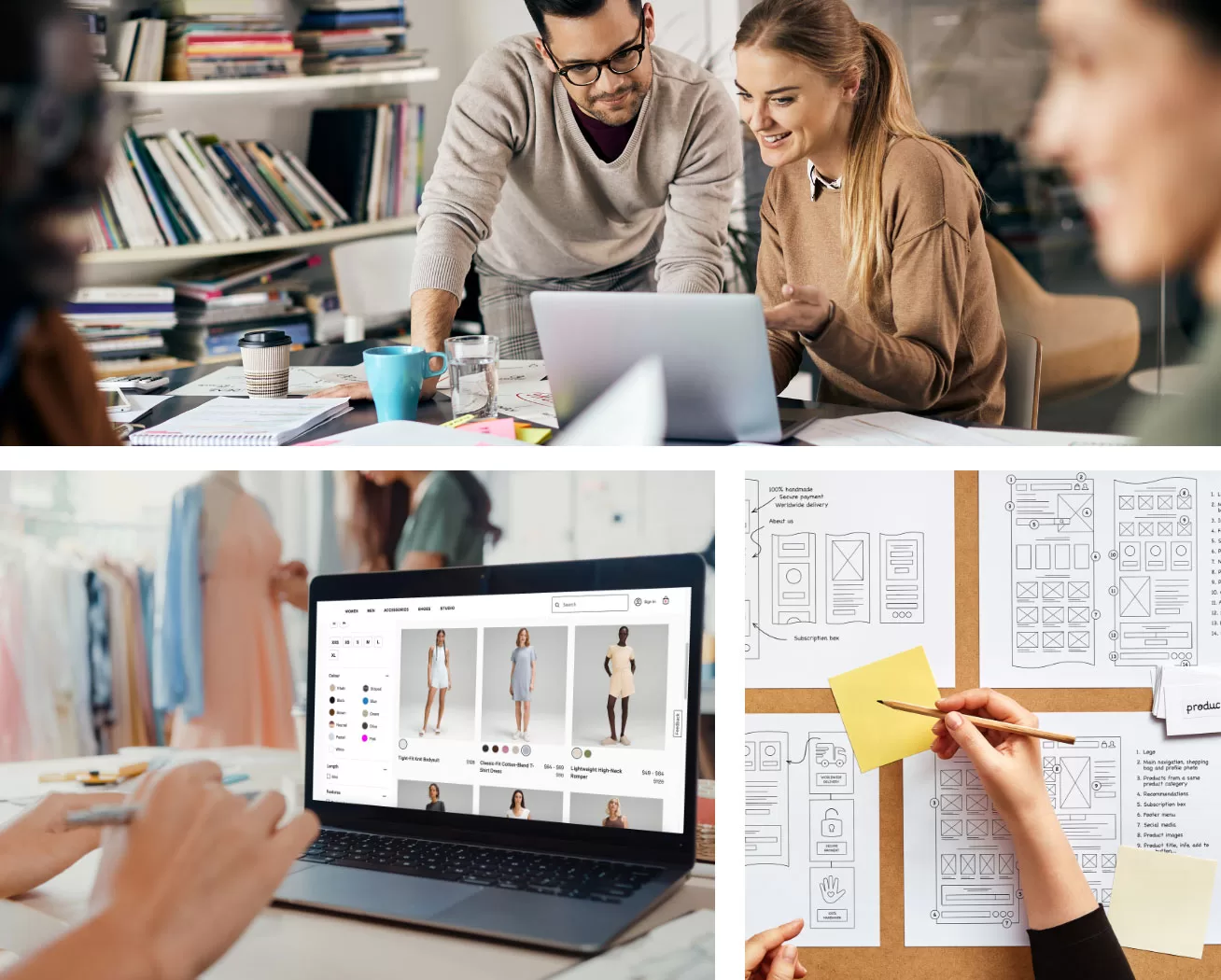 Magento store design screens