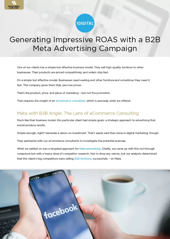 Generating Impressive ROAS with a B2B Meta Advertising Campaign